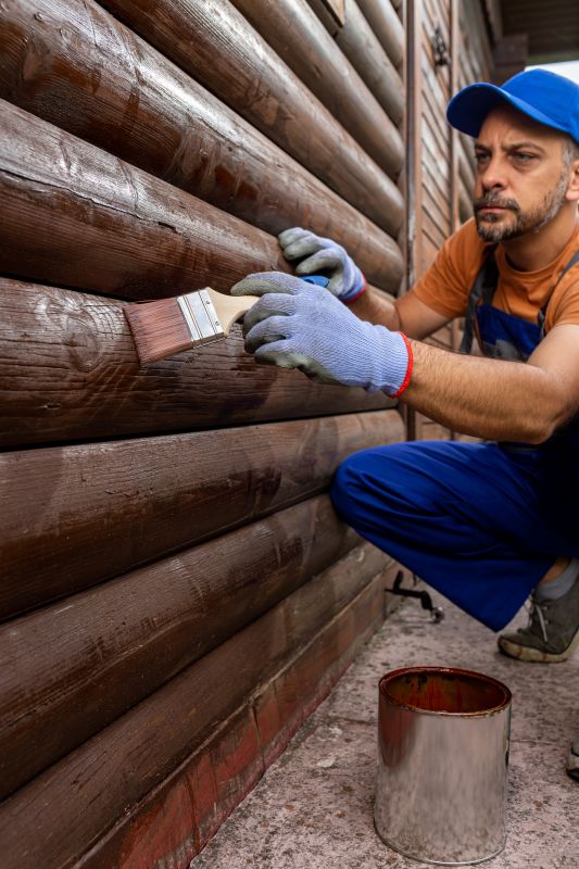 Door Staining in Fall